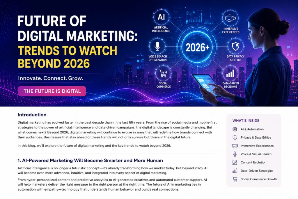 Future of Digital Marketing: Trends to Watch Beyond 2026 future of digital marketing trends to watch beyond 2026